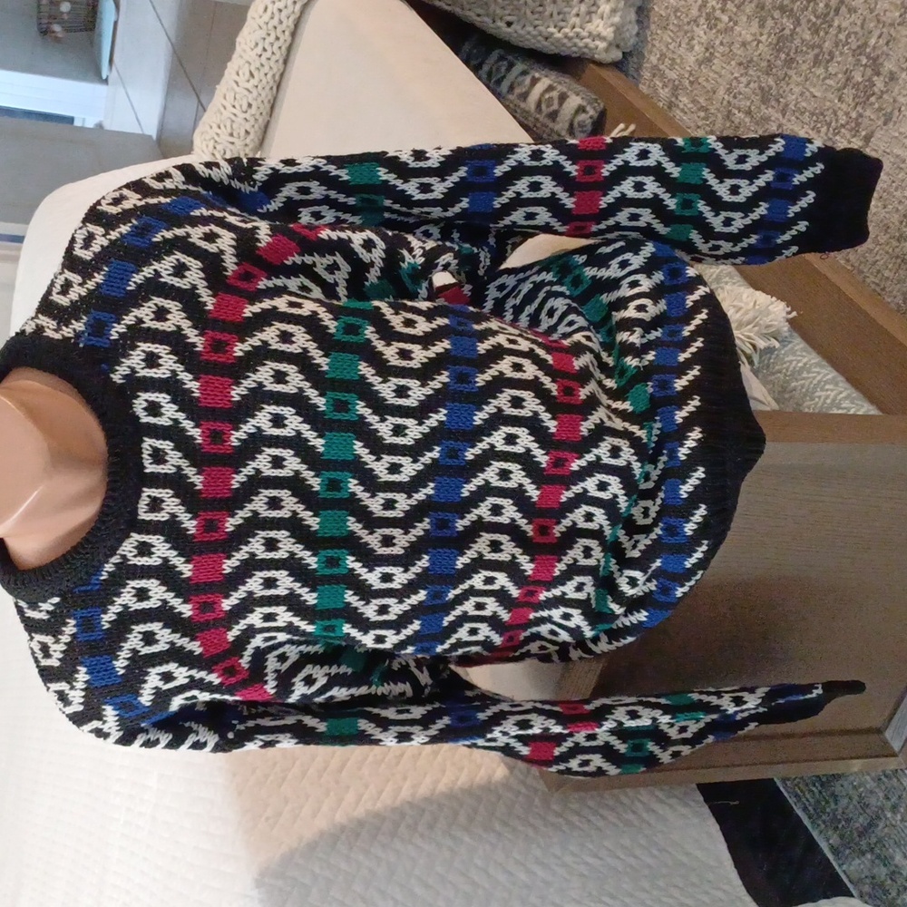 🔥🔥🔥Etchings vintage Handknit crewneck sweater ramie & cotton L - Picture 12 of 13